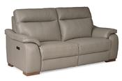 Lorenza Grey Leather Electric Recliner Sofa - 3 Seater with Head Tilt image