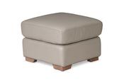 Lorenza Grey Leather Footstool image
