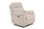 Marlow Cream Fabric Electric Recliner Armchair image