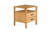 Milita Oak 2 Drawer Bedside Table
