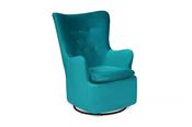 Nelson Teal Velvet Armchair Rocker Swivel image
