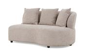 New Orleans Cream Fabric Sofa - 2 Seater 1 Arm Right Hand Facing Chaise image