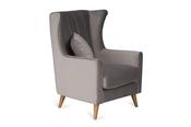 Notting Bay Light Grey Velvet Armchair image