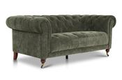 Oxford Green Fabric Sofa - 2 Seater image