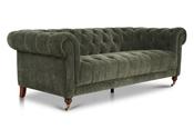 Oxford Green Fabric Sofa - 3 Seater image