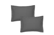 Oxford Pillowcase Pair Grey 400TC Cotton Sateen image