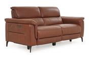 Parker Brown Leather Electric Recliner Sofa - 3 Seater with Head Tilt image