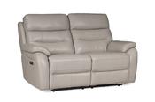 Pearson Grey Leather 2 Seater Electric Recliner Sofa-Outlet-New Ross image