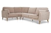 Retro Taupe Fabric LHF Corner Sofa image