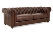 Richmond Brown Leather Sofa - 3 Seater image