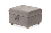 Romeo Light Grey Fabric Storage Ottoman image