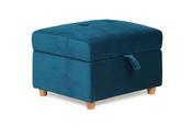 Romeo Teal Fabric Storage Ottoman image