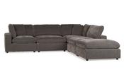 San Diego Grey Fabric Medium Corner Sofa