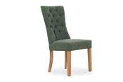 Santino Green Dining Chair Natural Oak Leg image