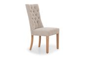 Santino Taupe Dining Chair with Natural Oak Leg
