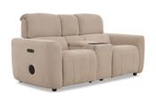 Savoy Cream Fabric 4D Cinema Electric Recliner Sofa - 2 Seater with Bluetooth Speakers image