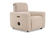 Savoy Cream Fabric Electric Recliner Armchair with Bluetooth Speakers image