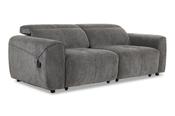 Serene Grey Fabric Sofa - 3 Seater with Electric Sliding Chaise image