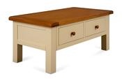 Somerset Cream Oak 2 Drawer Coffee Table-Outlet image