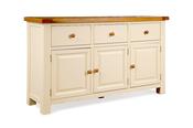 Somerset Cream Oak 3 Drawers 3 Doors Sideboard image