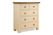 Somerset Cream Oak 5 Drawers Chest image