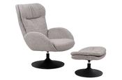 Blake Grey Fabric Armchair &amp; Footstool image