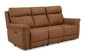Seattle Brown Leather Electric Recliner Sofa - 3 Seater