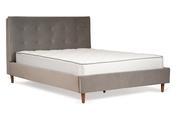 Tahoe Grey Velvet Double 4'6'' Bed Frame image