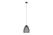 Tall Rattan Pendant Black