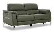 Taylor Green Leather 3 Seater Electric Recliner with Head Tilt image