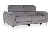 Taylor Grey Fabric Electric Recliner - 3 Seater with Head Tilt image