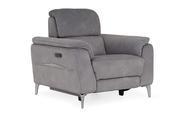 Taylor Grey Fabric Electric Recliner Armchair with Head Tilt image