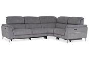 Taylor Grey Fabric RHF Electric Recliner Corner Sofa with Head Tilt image