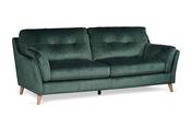 The Oliver Green Velvet 3 Seater Sofa image