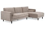 Turner Taupe Fabric Corner Sofa - Right Hand Facing