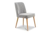 Venice Dark Grey Dining Chair Natural Oak Leg image