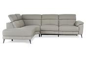 Vettori Grey Leather LHF Electric Recliner Corner Sofa image
