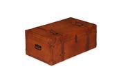 Vintage Brown Leather Trunk