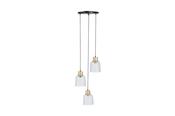 Waved Glass Pendant 3 Tier
