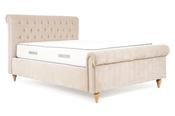 Harrison Taupe Fabric Super King  6' Split-Base Storage Bed image