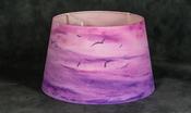 Lamp Shade Sky Birds Pinks Medium