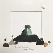 LARGE 5LB  "You will Forever be my Always" - Couple On Rocks