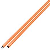 6' Orange Powder Coated Aluminum Swaged Button Handle - 1-3/8" Diameter
