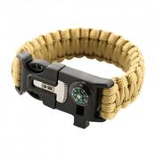 M-Tac paracord bracelet with spark cutter, compass and whistle