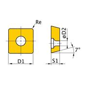 HM replacement inserts ISO SCMT09T304