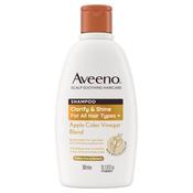 Aveeno Clarify &amp; Shine+ Apple Cider Vinegar Blend Shampoo 300ml image