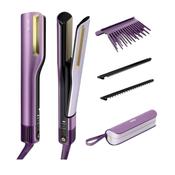 Shark SilkiPro Straight Hair Straightener + Dryer in One Tool with Heat-Resistant Storage Case-Plum Satin image