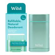 WILD Aqua Case and Fresh Cotton &amp; Sea Salt Deodorant Starter Pack
