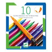 Djeco Pens &amp; Markers- 10 Felt Brushes - Classic