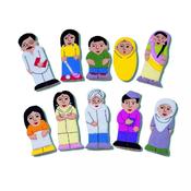Asian Family &amp; Friends Finger Puppets